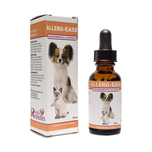 Allerg-Ease is a safe, fast-acting homeopathic liquid for dogs and cats that are wheezing, coughing, sneezing or have runny noses after being exposed to environmental allergens. This product is great for all allergies caused by dust, pollen or molds. OnTotalWellness distributing for Ontario 