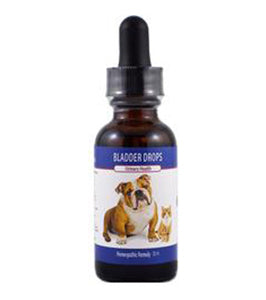 Bladder drops is a safe, fast-acting homeopathic liquid for dogs and cats that have weak bladders resulting in frequent peeing or dribbling. This remedy is effective for dogs that lose control of their bladder when they are excited, scared or anxious, as well as spraying male cats. OnTotalWellness distributing for Ontario 