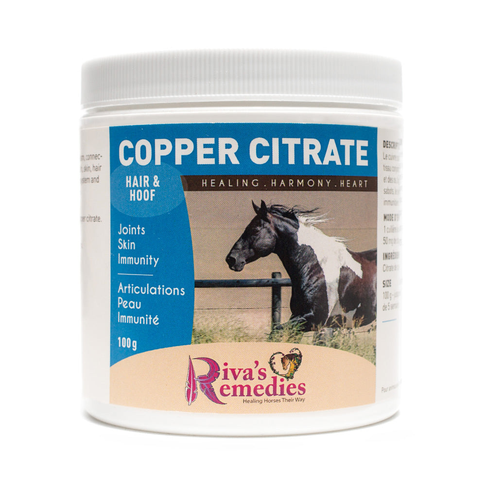Copper for Horses supports iron metabolism, connective tissue, joint and bone health, skin, hair coat, hoof health, the nervous system and the immune system. OnTotalWellness distributes in Ontario