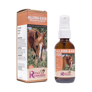 Allerg-Ease is a liquid homeopathic remedy that helps to neutralize inhalant allergens in horses. It is a proprietary blend of Alder, Canada Pollens, Dust, Molds, Nat Sulph, Thuja, Thymuline . OnTotalWellness ships locally from Ontario
