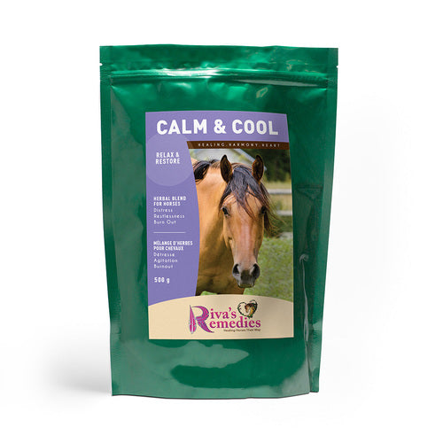 Calm & Cool promotes and maintains naturally calm behaviour in nervous horses. Use for restlessness, irritability, muscle stress, stall confinement, trailering, riding, training and herd separation. Suitable for horses with burn-out and / or prolonged periods of physical and/or emotional discomfort. OnTotalWellness distributes in Ontario