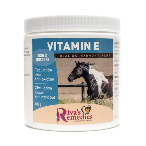 D-alpha tocopherol succinate is a natural source Vitamin E. Promotes healthy circulation, heart and muscle function. Maintains healthy skin in horses, ponies and donkeys. OnTotalWellness distributing for Ontario 